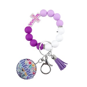 Porte-clés perlé, Bracelet <span class=keywords><strong>à</strong></span> boules en strass, Pendentif <span class=keywords><strong>à</strong></span> pompon, Pendentif de <span class=keywords><strong>sac</strong></span> - Product Image 4