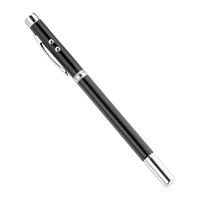 Antenne télescopique rétractable 5 en 1 pointeur d'enseignement lampe de poche LED stylo à bille avec aimant dans un boîtier en métal rouge