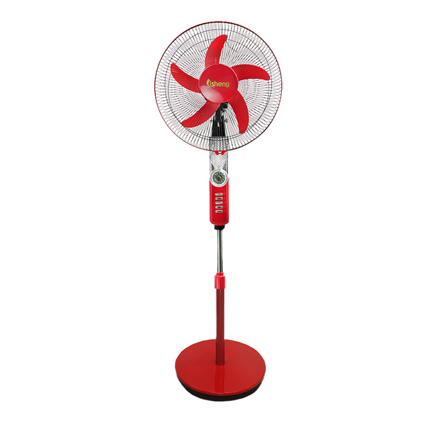 Ventilador Rechargeable Con Panel Solar Ac Dc Stand Fan DC12V Portable Fan with Led Light and Solar Panel