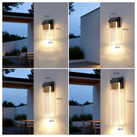 Applique murale LED moderne à tête unique pour jardin, étanche IP65, avec diffuseur en verre trempé et éclairage mural en acier inoxydable