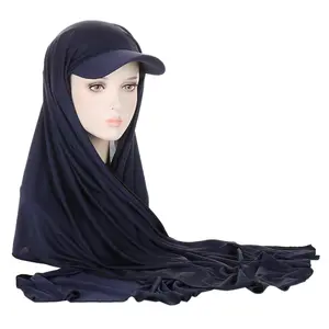 Moda all'ingrosso turbante estivo cappello sportivo sciarpe musulmano Hijab donna cappellino da Baseball con Hijab