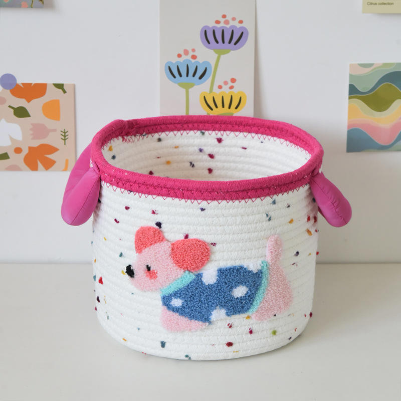 Points de couleur blanche-chiot rose 22*19m