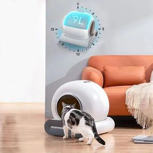 猫のための大容量臭気除去APP制御付きインテリジェント自動セルフクリーニング猫リターボックス - Product Image 1