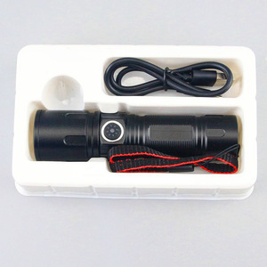 <b>Led</b> Rechargeable Flashlight 1200Mh Battery High Intensity Outdoor <b>Lighting</b> With <b>Usb</b> Cable And Strap - Product Image 1