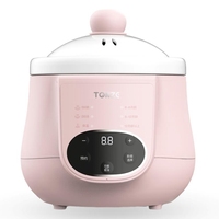 Tonze Smart preimpostato Mini fornello a cottura lenta in ceramica 1L per minestra Baby Porridge Bird Nest Crock pot elettrico