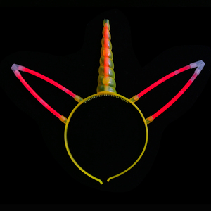 <span class=keywords><strong>Licorne</strong></span> Bandeau Party Favor Fantaisie En Plastique Glow Stick Bandeau Enfants Adultes Lumineux Bandeau D'anniversaire Glow Party - Product Image 6