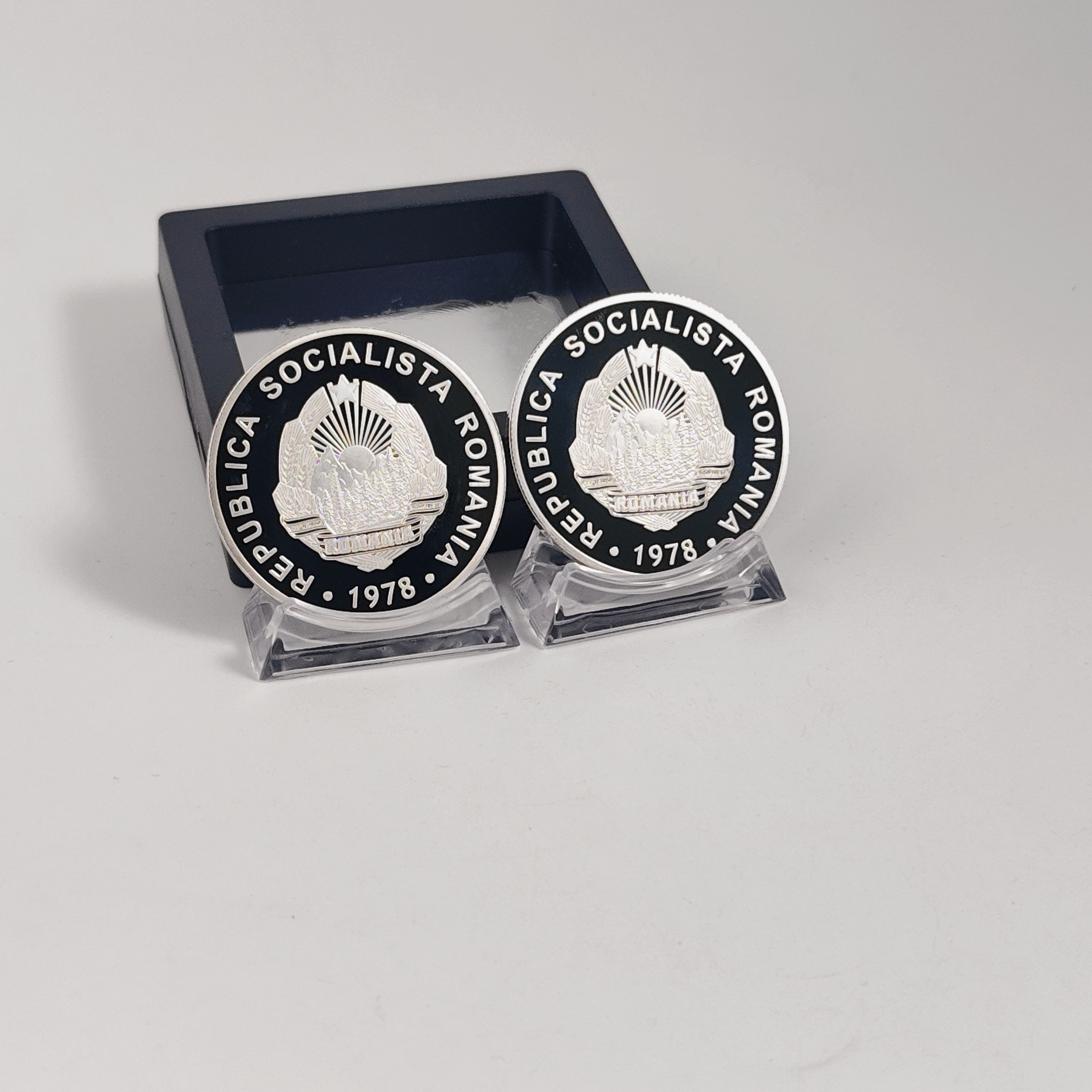 Customized Metal Electroplated Silver Commemorative Coins