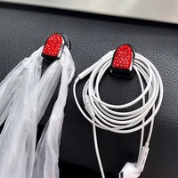 Crochets de voiture Bling en strass et cristal, support portable pour sacs de voiture, décoration intérieure créative, mini accessoires automobiles