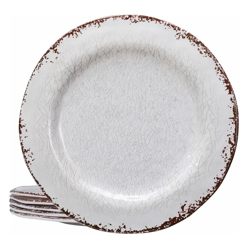 11 "Melamine Dinner Tấm Với In Ấn Chất Lượng Cao Nhựa Đồ Ăn Tấm Thực Phẩm Lớp Vật Liệu Bộ Đồ Ăn