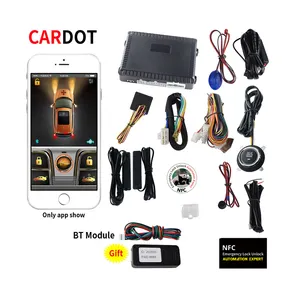 KOL Cardot nfc sistema de entrada inteligente sem chave, motor de pressão, ignição, parada de partida, carro + alarmes