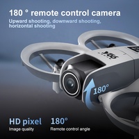 Drone pliable KK NEW V66 4K avec double caméra, lumière colorée, maintien d'altitude fixe, 10 minutes d'autonomie, facile à utiliser pour débutants, chargeur RC