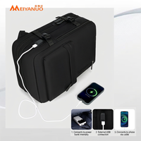 Sac à dos de voyage d'affaires en tissu Oxford grande capacité, multi-compartiments, avec chargement USB intégré pour ordinateur portable