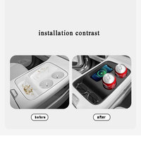 Support de tasse central pour l'intérieur de la voiture, chargeur sans fil, coussin en gel de silice pour Haval H6 2024 2025 2026, kit d'accessoires automobiles