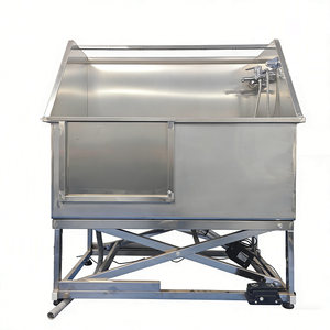 Bacs de toilettage pour animaux de compagnie en acier inoxydable écologiques, station de bain pour chiens avec <span class=keywords><strong>porte</strong></span> pour petits animaux, pour salons de toilettage et bain. - Product Image 1