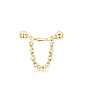 Gaby nouvel arrivage, pont de nez en acier inoxydable avec chaîne, anneau de sourcil, <span class=keywords><strong>piercing</strong></span> de corps, bijoux en gros - Product Image 3