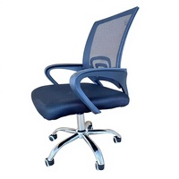 Chaise de bureau respirante à dossier moyen en maille de haute qualité, design à cadre carré, réglable en hauteur, directement de l'usine
