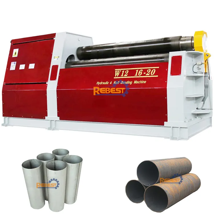 CNC Hydraulic Four Roller Plate Pinch Rolling Machine Metal Stainless Steel Sheet Roll Bending Machine
