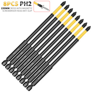 Guest Quality Phillips <b>Screwdriver</b> Bit 150mm PH2 Magnetic S2 Steel 1/4 Hex Shank Industrial Grade - Product Image 5