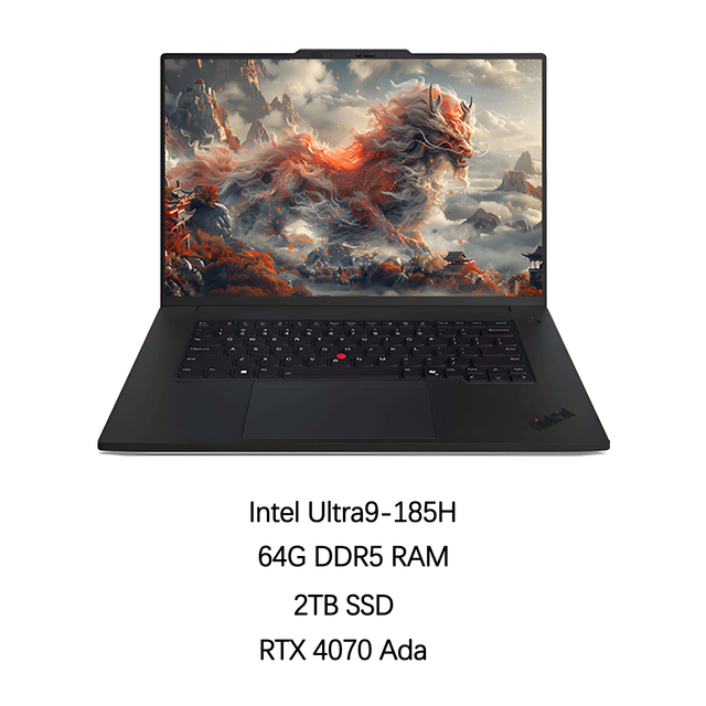 New Lenovo ThinkPad P1 16" Ultra9-185H 64GB RAM 2TB SSD RTX 4070 8GB 2.5K Business Mobile Workstation for AI Design 3D
