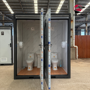 아파트 및 빌라 파크 응용 프로그램을위한 고급 모바일 화장실 컨테이너 하우스 휴대용 스틸 위생 시설 최고의 프로모션 - Product Image 5