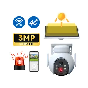 מצלמת wi-fi 3mp PTZ סולארית אלחוטית סולארית מצלמת מעקב סולארית