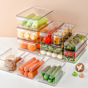 PET clear plastic stackable fridge food storage organizer containers egg storage box