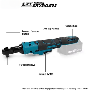Clé à cliquet au lithium de 1/2 pouce à couple élevé avec poignée ergonomique pour l'installation de meubles DIY et la réparation de machines - Product Image 3