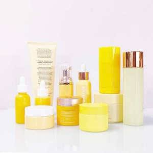 Hot Sale 100ml Luxury Cosmetic Packaging Pink Yellow Glass Lotion Bottle Body Mist <b>Spray</b> Pump Screw Cap Skin Care - Product Image 4