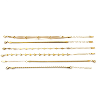 Bracelet et Jonc Tendance en Acier Inoxydable Plaqué Or 18K avec Zircon pour Femmes Européennes et Américaines