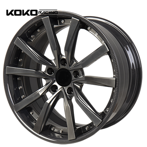 ล้อคาร์บอนไฟเบอร์ + ก้านล้อฟอร์จ 20 นิ้ว 5x120 อลูมิเนียมฟอร์จ 6061-t6 สำหรับรถยนต์หรู - Product Image 1