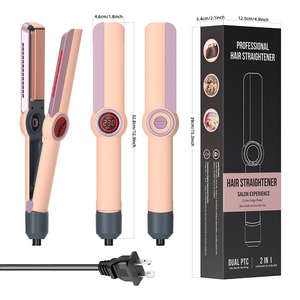 Lisseur électrique professionnel pour <span class=keywords><strong>cheveux</strong></span>, <span class=keywords><strong>brosse</strong></span> en céramique avec ion négatif, sèche-<span class=keywords><strong>cheveux</strong></span>, outil de coiffage à double usage, humide et sec - Product Image 3