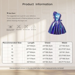 ชุดเดรสเด็กผู้หญิงอายุ 6-16 ปี ทรงเอไลน์ แขนพอง แต่งเมทัลลิก สำหรับงานเต้นรำ ปาร์ตี้ วันหยุด เทศกาล การแสดงบนเวที - Product Image 6