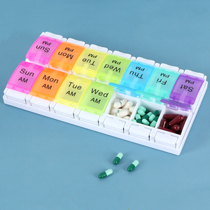 SUNSHING 14 Day AM PM Pill Organizer Double Compartment Weekly Medicine Box Morning Night Pill Case Medication Container - Product Image 3