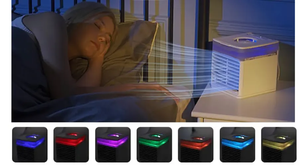 Mini Enfriador de Aire Portátil USB de 500 ml, Ventilador de Aire Acondicionado Evaporativo <span class=keywords><strong>Ultra</strong></span> Portátil con Luz LED de 7 Colores - Product Image 6