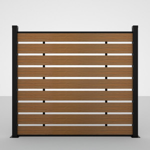 Nouvelle Collection Co-Extrusion WPC Clôture Jardin Bois Plastique Composite Alliage d'Aluminium Cadre <span class=keywords><strong>Nature</strong></span> pour Chantier - Product Image 3