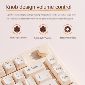 超静音新款游戏键盘有线USB机械笔记本电脑使用塑料机身RGB背光电子竞技女孩办公电脑 - Product Image 3