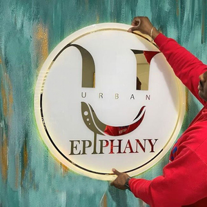 Modelli esplosivi insegna retroilluminata 3d personalizzata insegna rotonda al Neon segnaletica rotonda personalizzata del negozio - Product Image 6