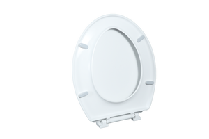 Siège de toilette universel durable blanc avec mécanisme d'ouverture et de fermeture silencieux et design ergonomique pour un confort et une stabilité maximales - Product Image 5