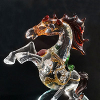 Statuette d'animal faite à la main la plus vendue, décoration d'intérieur, modèle de cheval, trophée en verre et cristal