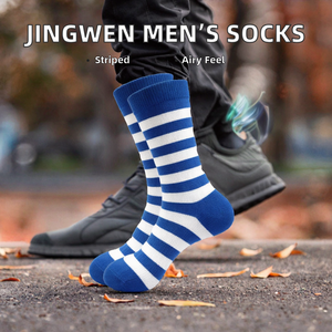 Calcetines de Hombre Jingwen OEM para el Día de la Independencia, con Rayas en el Borde Inferior, Tejidos, Transpirables, Ecológicos, Estilo Casual - Product Image 2