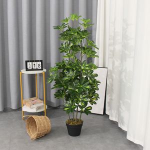 Offre Spéciale de décoration de jardin pour bureau à domicile Plantes artificielles en plastique pour les plantes artificielles artificielles Schefflera Arboricola - Product Image 4