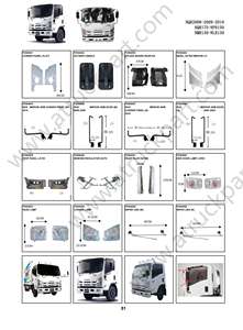 มือจับประตูด้านในซ้าย สำหรับรถบรรทุก ISUZU <span class=keywords><strong>NPR150</strong></span> NQR175 อะไหล่แท้ - Product Image 4