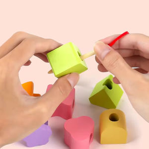 Jouets d'empilage et de correspondance des couleurs pour enfants EDULAND, jouets à lacets, jouets pour développer la motricité fine, jouets éducatifs pour l'apprentissage précoce - Product Image 2