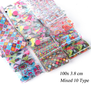 100*3.8 centimetri 10 rolls/box nuovo di halloween di natale di stile modelli di trasferimento della stagnola del chiodo del chiodo decalcomanie degli autoadesivi di natale autoadesivi di arte - Product Image 3