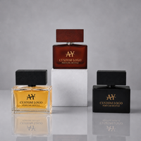 Flacon de parfum vide de luxe 30ml 50ml 100ml, emballage rectangulaire en verre avec bouchon en bois rectangulaire noir
