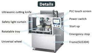 Máquina Cortadora de Pasteles Congelados, Tiramisú y Crepas, Totalmente Automática, Ultrasónica, con Cuchilla Delgada, de Grado Alimenticio y Redonda - Product Image 4