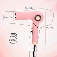 Sèche-cheveux ionique AIGAO pliable haute puissance 1500W 110 000 tr/min avec moteur BLDC et diffuseur – Conception compacte pour le voyage et la maison