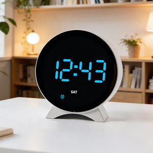 Reloj Despertador Digital LED Creativo, Portátil, Inteligente, con Temporizador, para el Dormitorio, el Escritorio o la Sala de Clases, con Luz de Colores, para Niños - Product Image 1