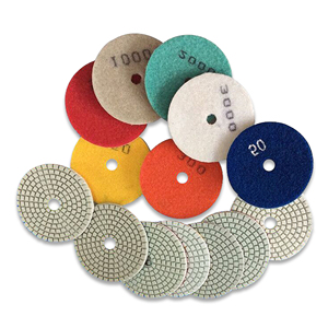 Produttore cuscinetti lucidanti diamantati flessibili con gancio e anello di supporto tamponi per lucidatura diamantati per calcestruzzo - Product Image 1