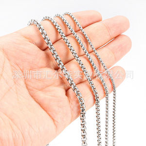 Chaîne gourmette JIAYE <span class=keywords><strong>B727</strong></span> en acier inoxydable soudé sur mesure, anti-ternissement, composants pour la fabrication de bijoux DIY - Product Image 3